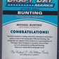 MICHAEL BUNTING - 2022 SP Game Used Draft Day Marks T Auto #DDM-BU, /35