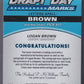 LOGAN BROWN - 2017 SP Game Used Draft Day Marks R Auto #DDM-LB, /35