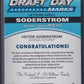 VICTOR SODERSTROM - 2020 SP Game Used Draft Day Marks E Auto #DDM-VS, /35