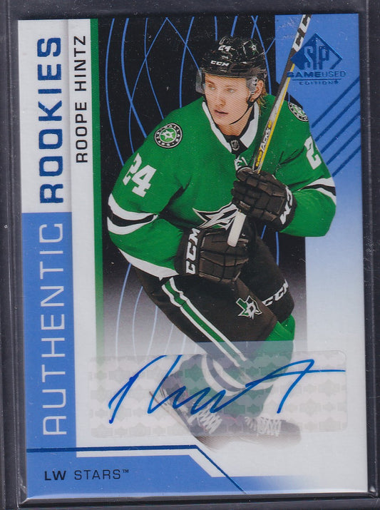ROOPE HINTZ - 2018 SP Game Used Authentic Rookies Auto #138