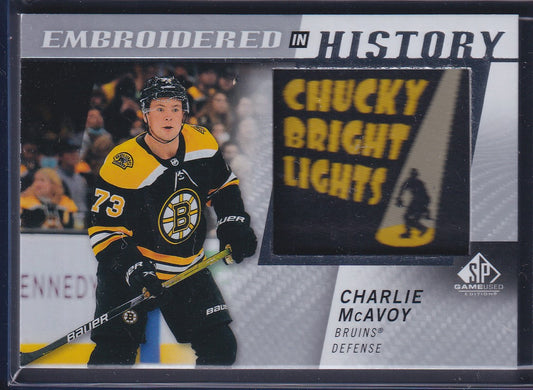 CHARLIE MCAVOY - 2021 SP Game Used Embroidered in History "CHUCKY" #47