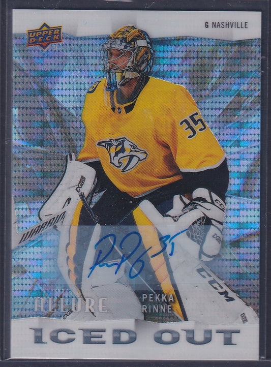 PEKKA RINNE - 2020 Upper Deck Allure Iced Out Auto #IO-10