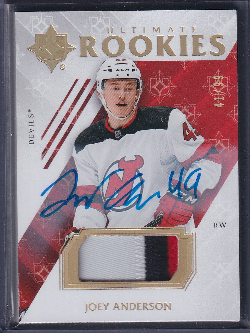 JOEY ANDERSON - 2018 Upper Deck Ultimate Rookies Auto Patch #66, /99