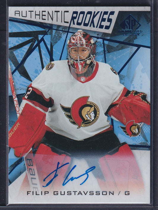FILIP GUSTAVSSON - 2021 SP Game Used Authentic Rookies Auto #189