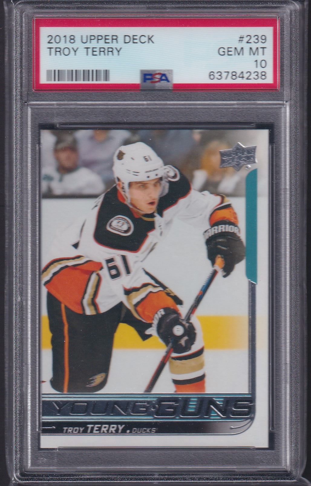 TROY TERRY - 2018 Upper Deck Young Guns #239, PSA 10