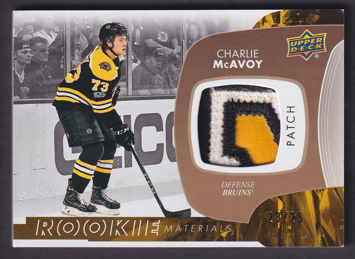 CHARLIE MCAVOY - 2017 Upper Deck Rookie Materials Patch #RM-CM, /25