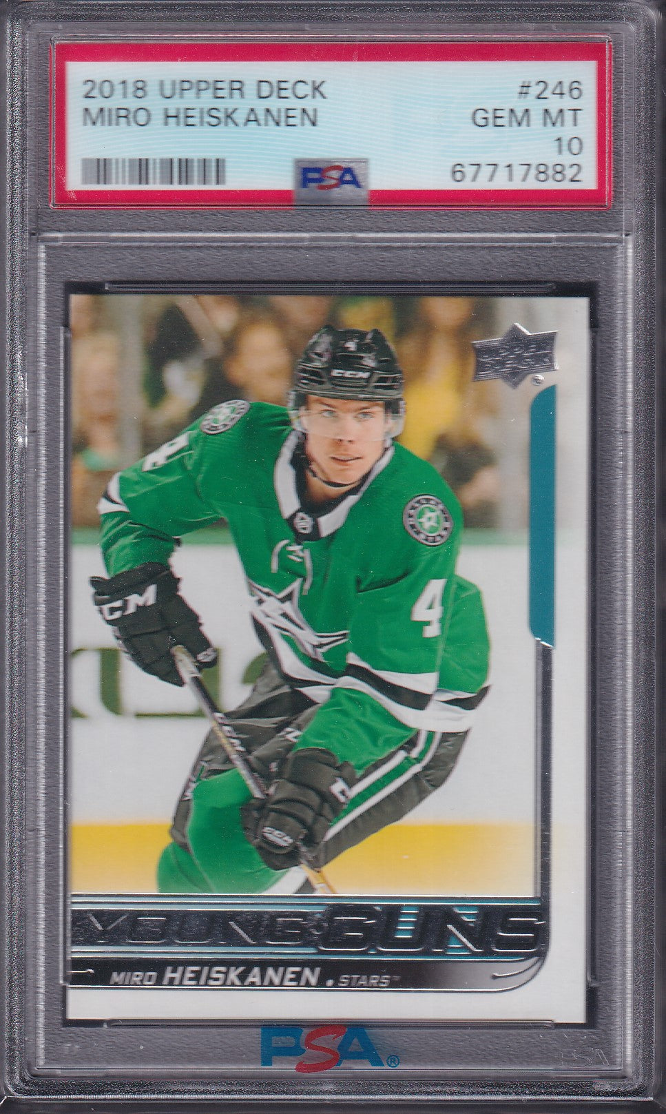 MIRO HEISKANEN - 2018 Upper Deck Young Guns  #246, PSA 10