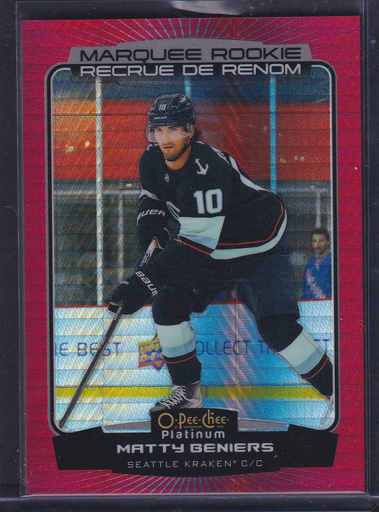 MATTY BENIERS - 2022 O-Pee-Chee Marquee Rookie RED PRISM #203, /199