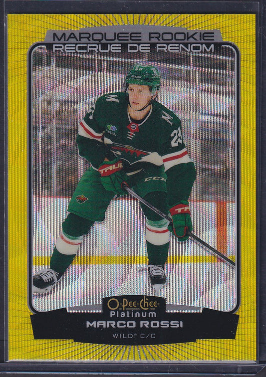 MARCO ROSSI - 2022 O-Pee-Chee Marquee Rookie NEON YELLOW SURGE #208