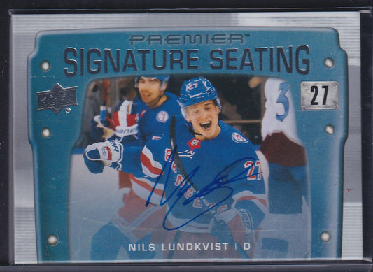 NILS LUNDKVIST - 2021 Upper Deck Premier Signature Seating Auto #PSS-NL