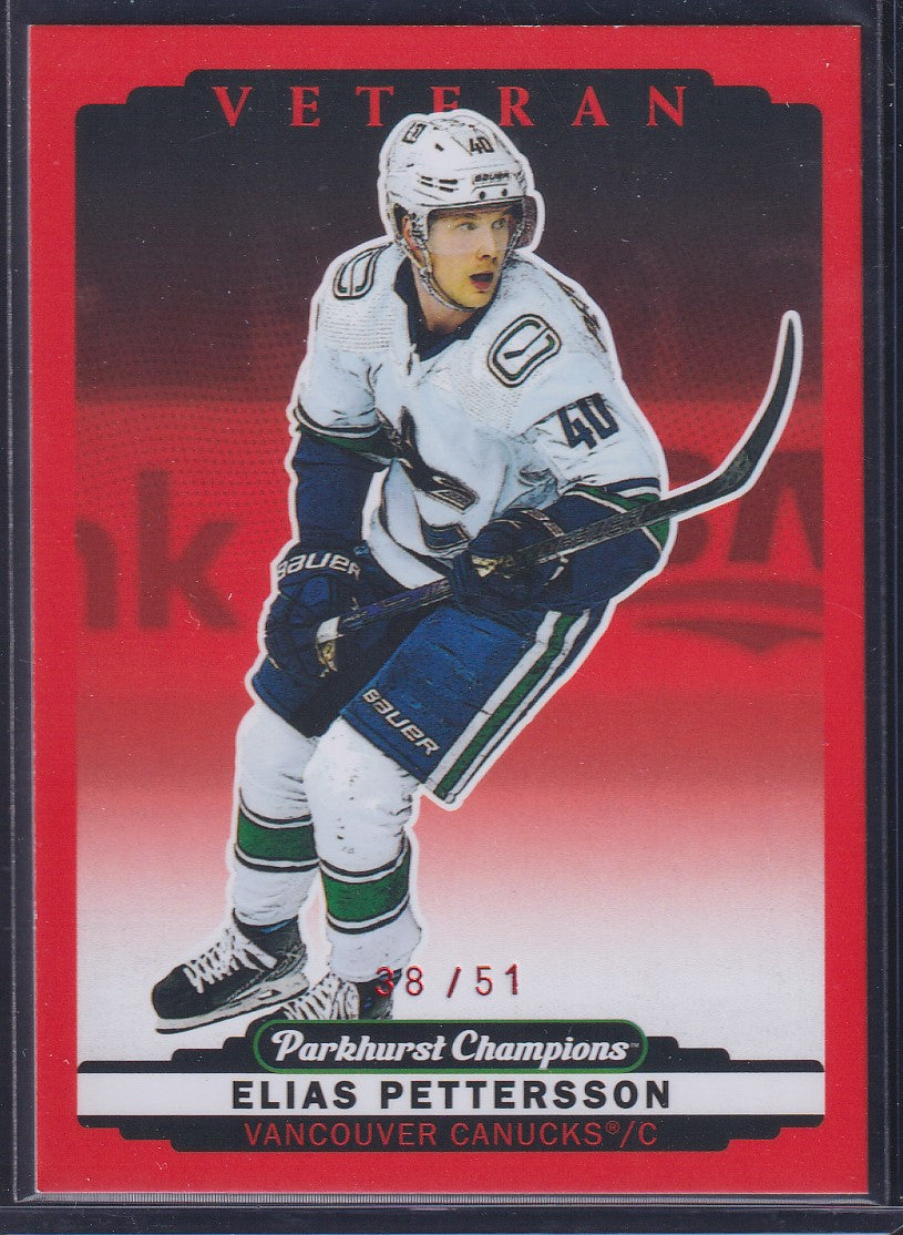 ELIAS PETTERSSON - 2022 Parkhurst Champions Veteran RED #23, /51