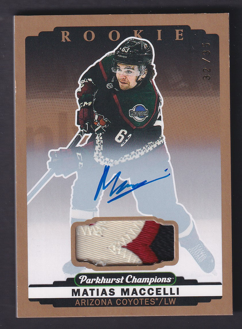 MATIAS MACCELLI - 2022 Parkhurst Champions Rookie Auto Patch #277, /35