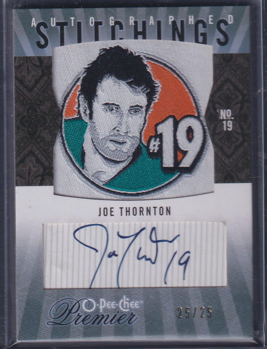 JOE THORNTON - 2009 O-Pee-Chee Autographed Stitchings #APS-TH, /25