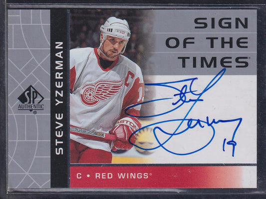 STEVE YZERMAN - 2002 SP Authentic Sign of the Times Auto #SY