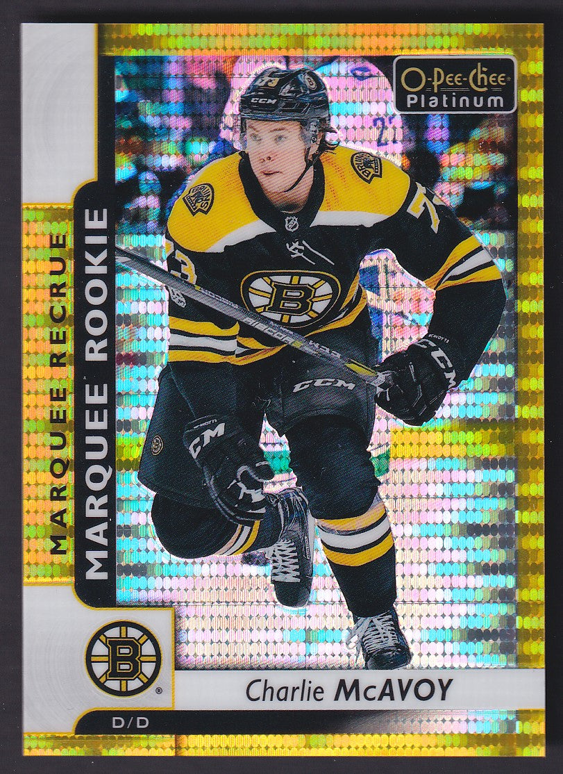 CHARLIE MCAVOY - 2017 O-Pee-Chee Marquee Rookie SEISMIC GOLD #155, /50