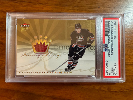 ALEXANDER OVECHKIN - 2005 Fleer Ultra Scoring Kings Jersey #SKJ-AO, PSA 9