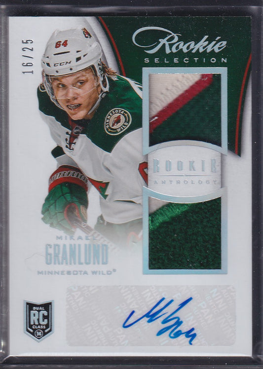 MIKAEL GRANLUIND - 2013 Panini Dual RC Class Rookie Selection Auto Patch /25