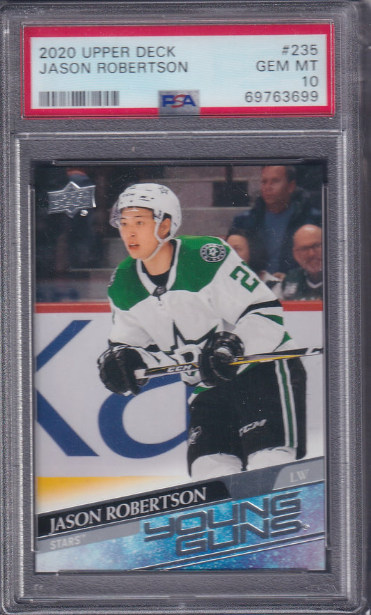 JASON ROBERTSON - 2020 Upper Deck Young Guns #235, PSA 10