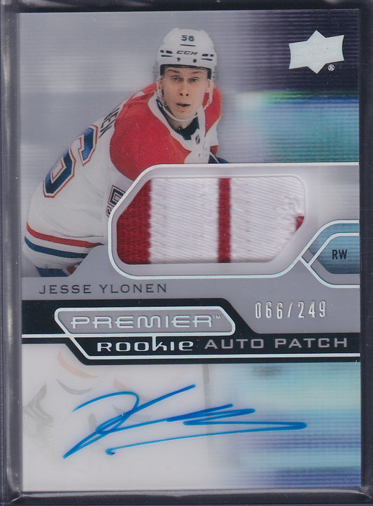 JESSE YLONEN - 2021 Upper Deck Premier Rookie Auto Patch #AR-JY, /249