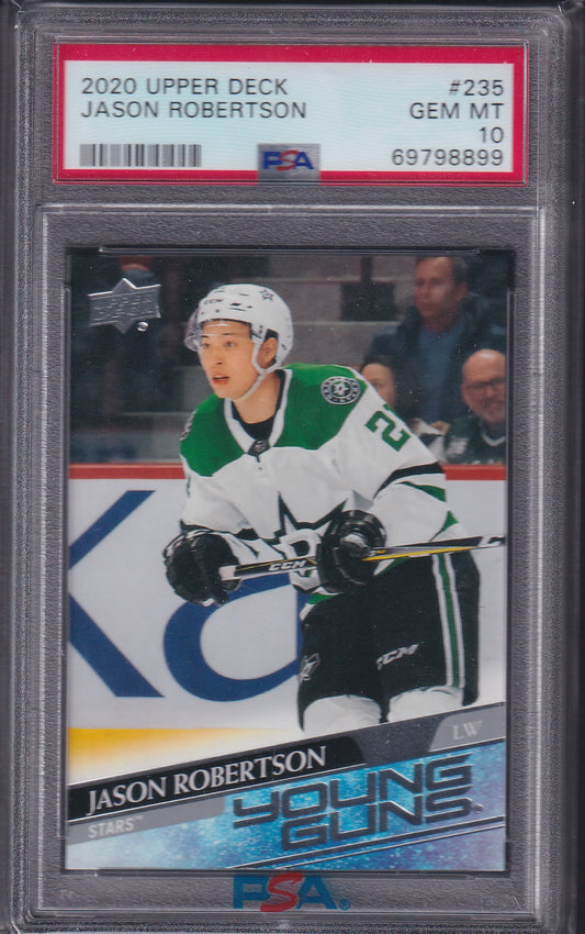 JASON ROBERTSON - 2020 Upper Deck Young Guns #235, PSA 10