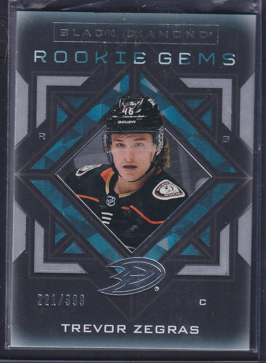 TREVOR ZEGRAS - 2021 Upper Deck Black Diamond Rookie Gems #RG-TZ, /399