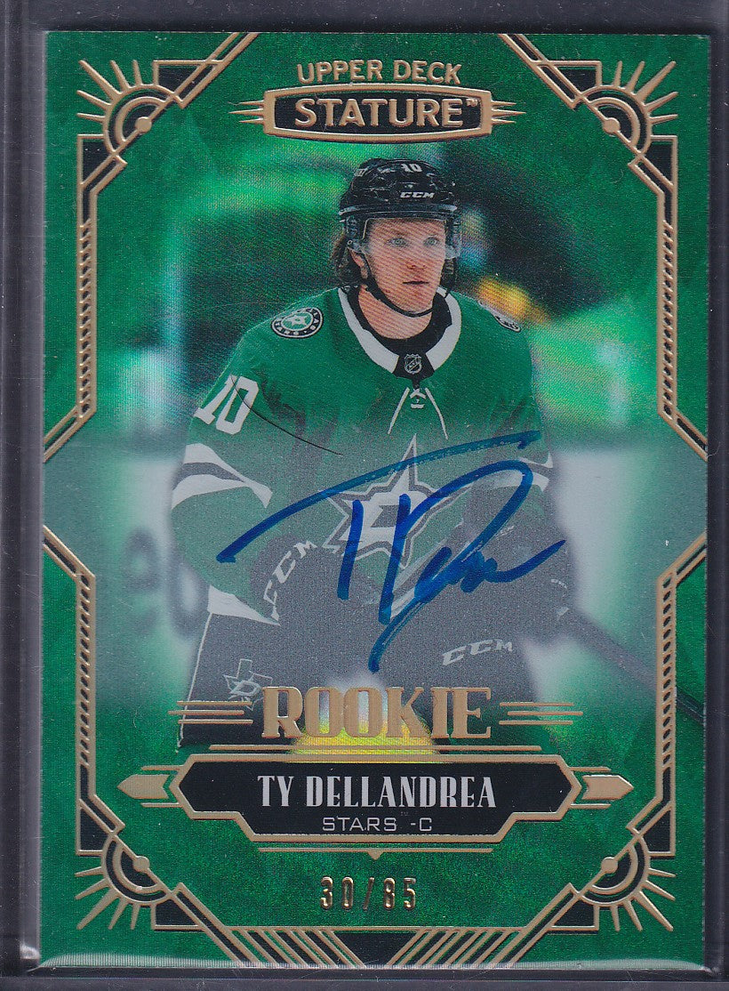 TY DELLANDREA - 2020 Upper Deck Stature Rookie Auto #180, /85