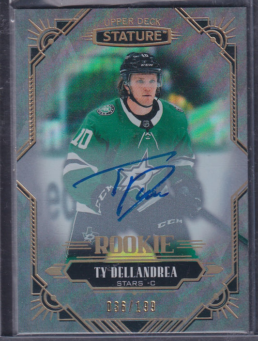 TY DELLANDREA - 2020 Upper Deck Stature Rookie Auto #180, /199