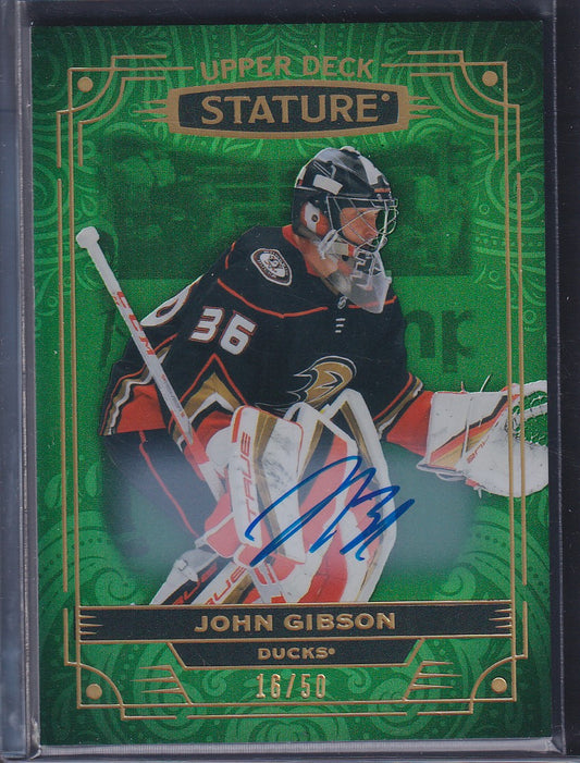 JOHN GIBSON - 2022 Upper Deck Stature Auto #46, /50