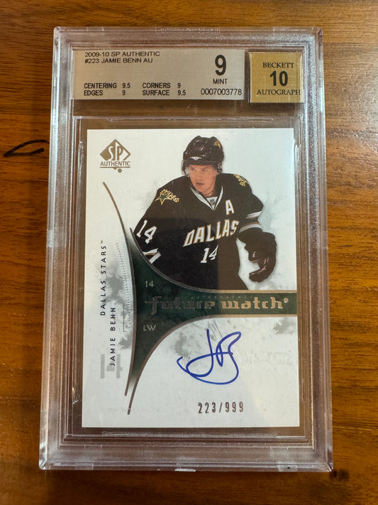 JAMIE BENN - 2009 SP Authentic Future Watch Auto #223, /999, BGS 9/10