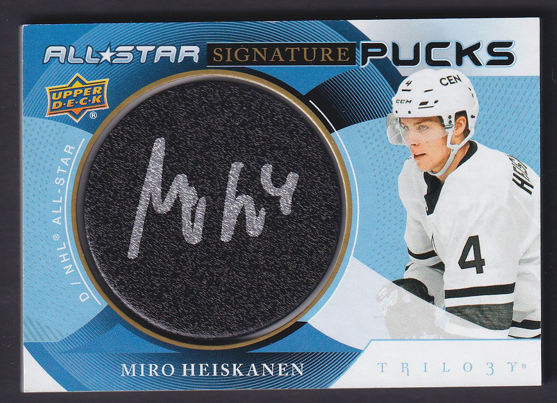 MIRO HEISKANEN - 2019 Upper Deck Trilogy All Star Signature Pucks Auto #ASP-MH