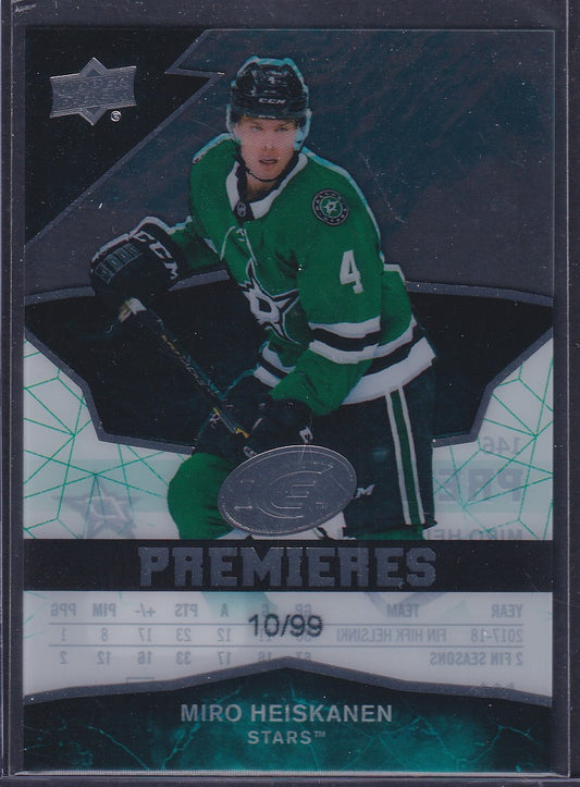 MIRO HEISKANEN - 2018 Upper Deck Ice Premieres #146, /99