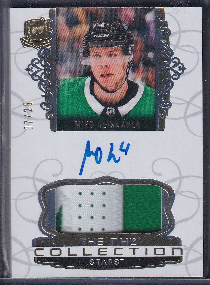 MIRO HEISKANEN - 2019 The Cup The NHL Collection Auto Patch #NHL-MH, /25