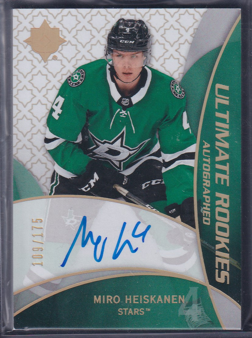 MIRO HEISKANEN - 2018 Ultimate Rookies Auto #RRA-MH, /175