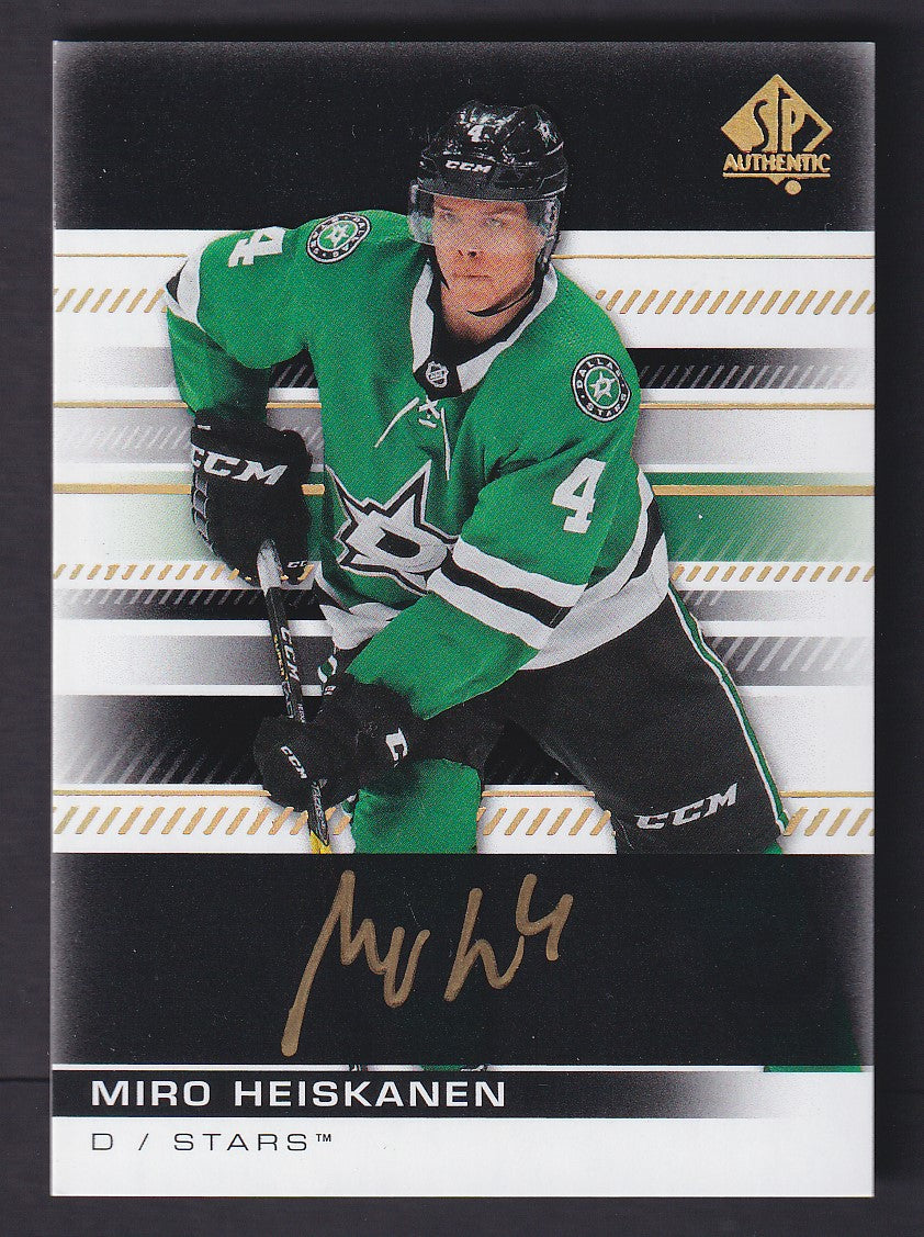 MIRO HEISKANEN - 2019 SP Authentic GOLD AUTO on Black #59, SSP