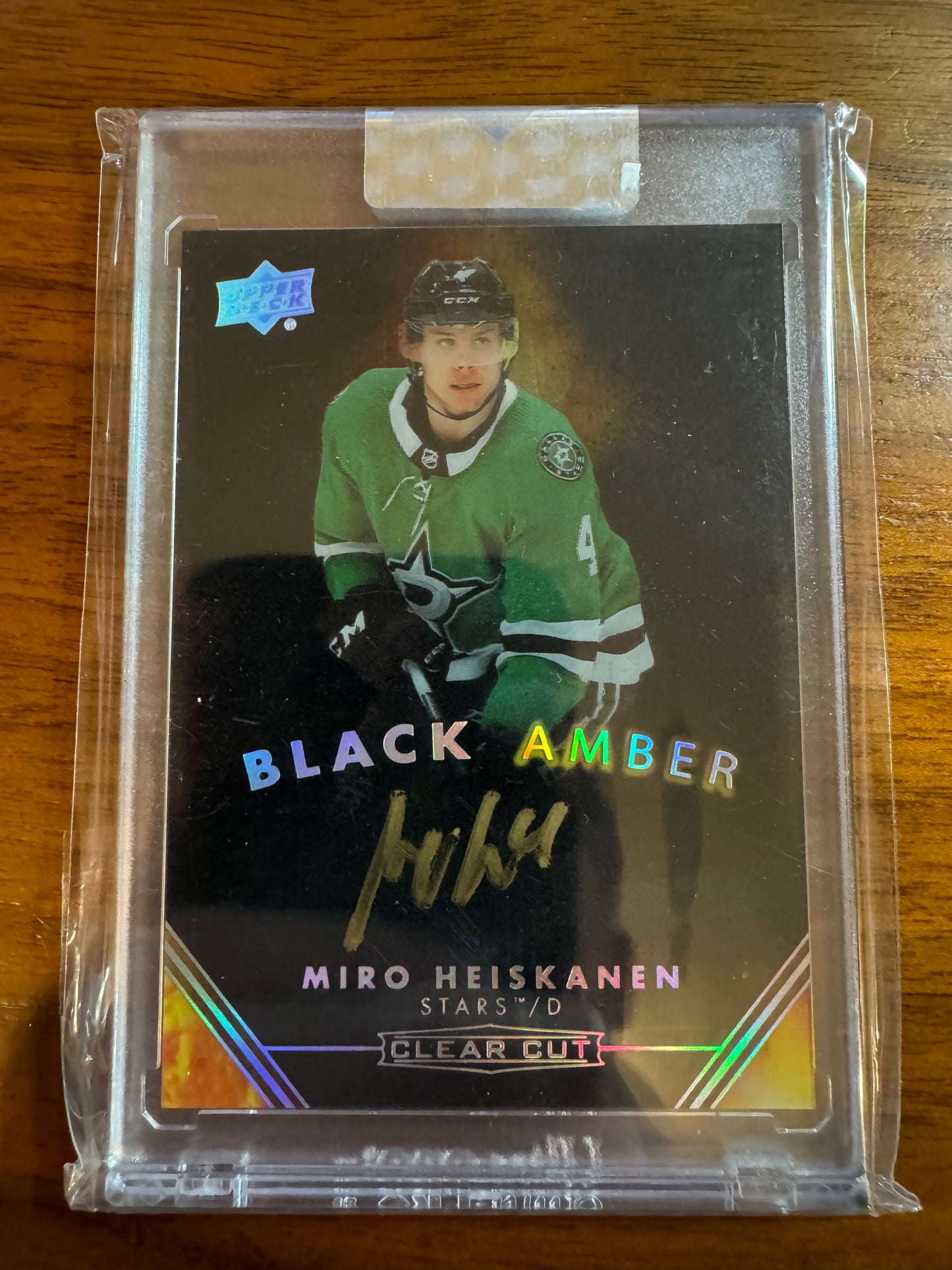 MIRO HEISKANEN - 2019 Upper Deck Clear Cut Black Amber Auto