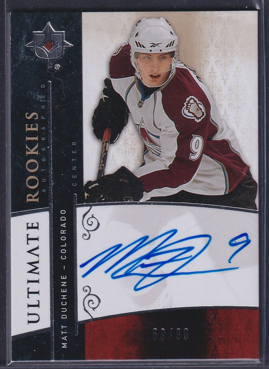 MATT DUCHENE - 2009 Upper Deck Ultimate Rookies Auto #137, /99