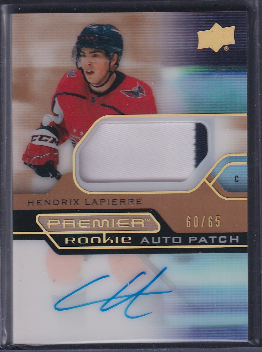 HENDRIX LAPIERRE - 2021 Upper Deck Premier Rookie Auto Patch #AR-HL, /65