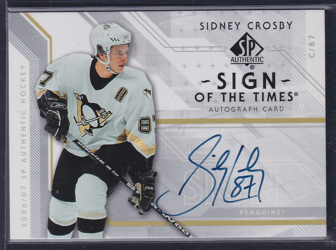 SIDNEY CROSBY - 2006 SP Authentic Sign of the Times Auto #ST-SC