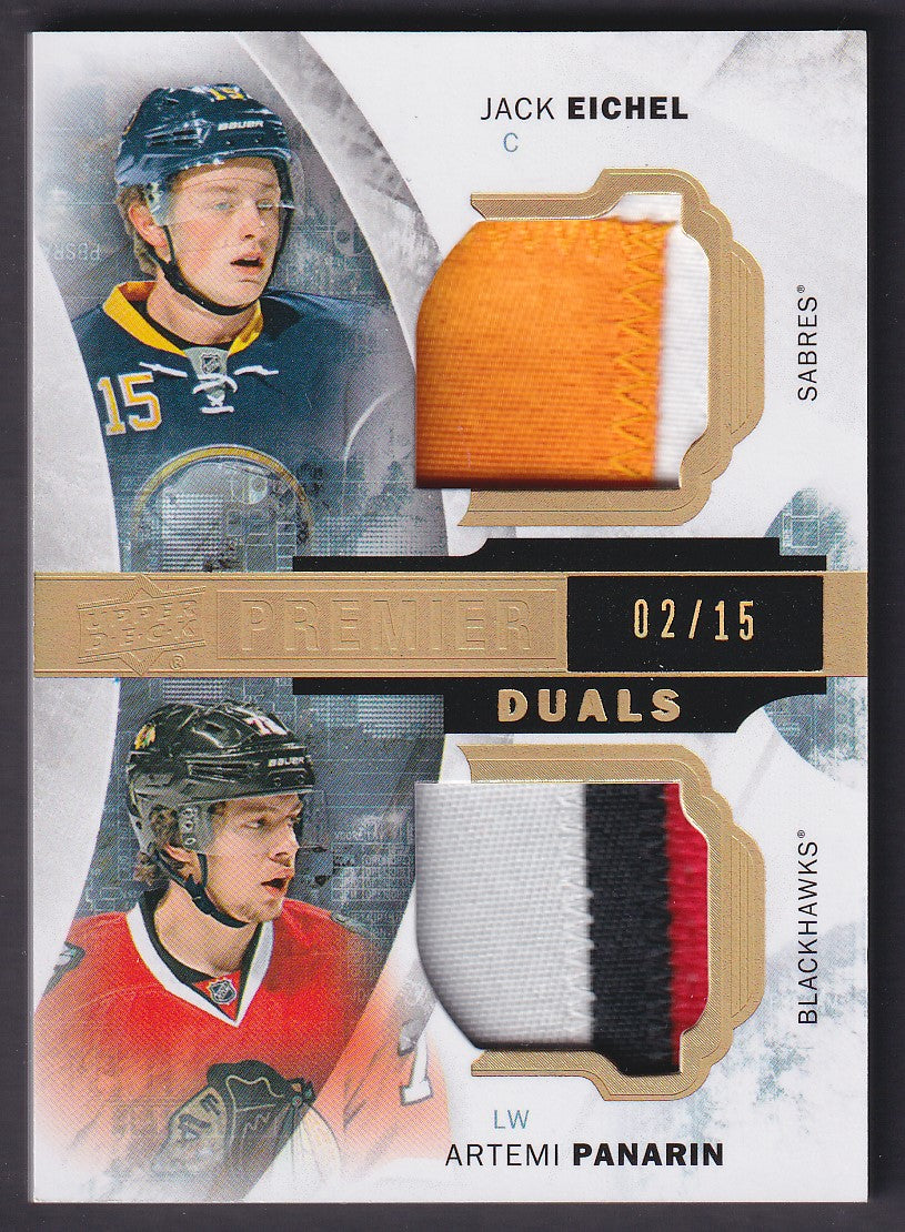 EICHEL / PANARIN - 2015 Upper Deck Premier Rookie Dual Patches #PD2-EP, /15