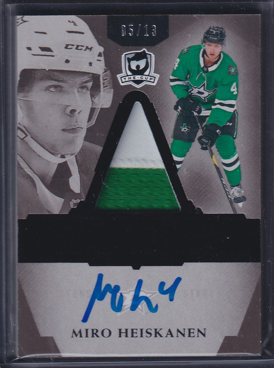 MIRO HEISKANEN - 2018 The Cup Tri-Laterals Rookie Auto Patch #TL-MH, /13