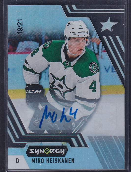 MIRO HEISKANEN - 2020 Upper Deck Synergy Auto #59, /21