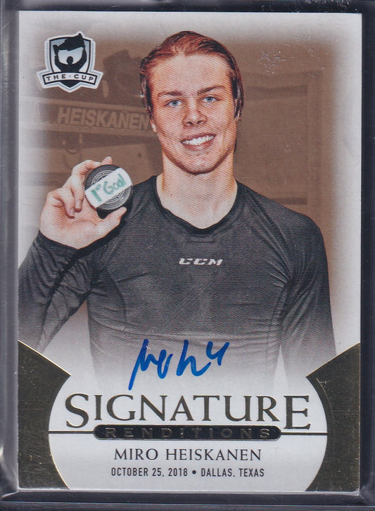 MIRO HEISKANEN - 2018 Upper Deck The Cup Signature Renditions Auto #SR-MH