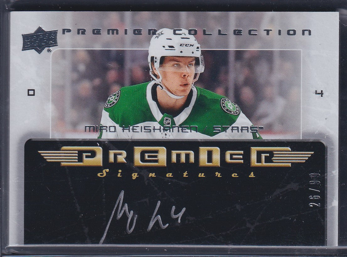 MIRO HEISKANEN - 2019 Upper Deck Premier Signatures Auto #03-MH, /99