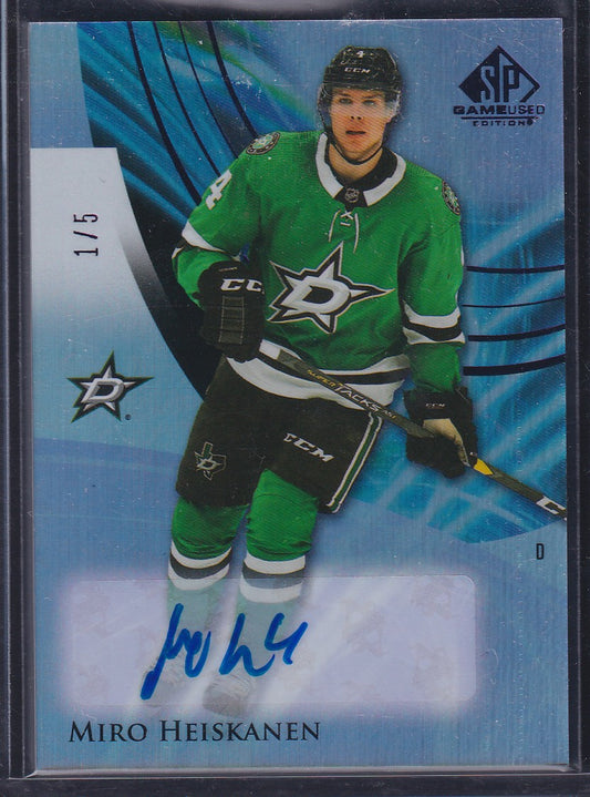 MIRO HEISKANEN - 2020 SP Game Used Auto #64, /5