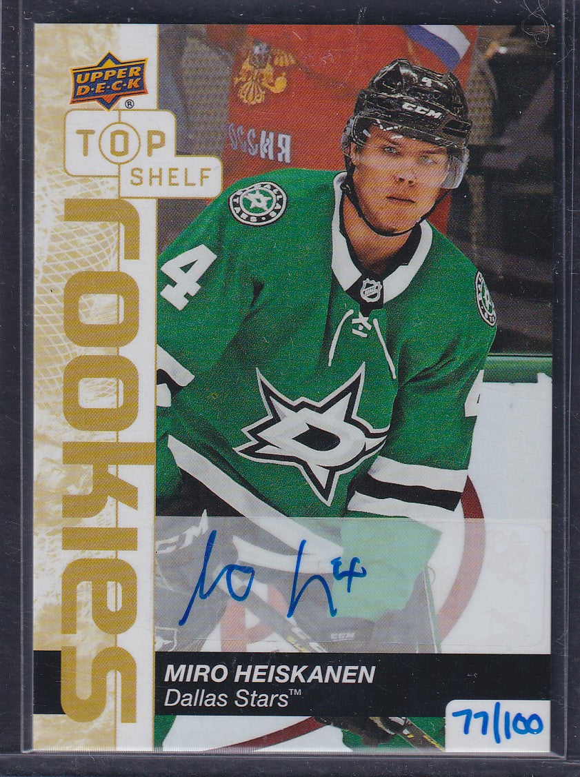 MIRO HEISKANEN - 2018 Upper Deck Top Shelf Rookies Auto #TSA-MH, /100