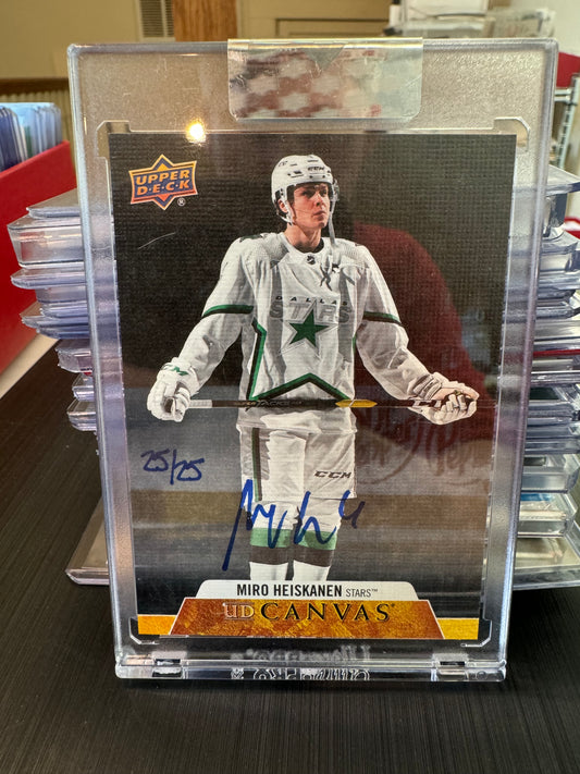 MIRO HEISKANEN - 2020 Upper Deck Clear Cut Canvas Auto #CS-MH, /25