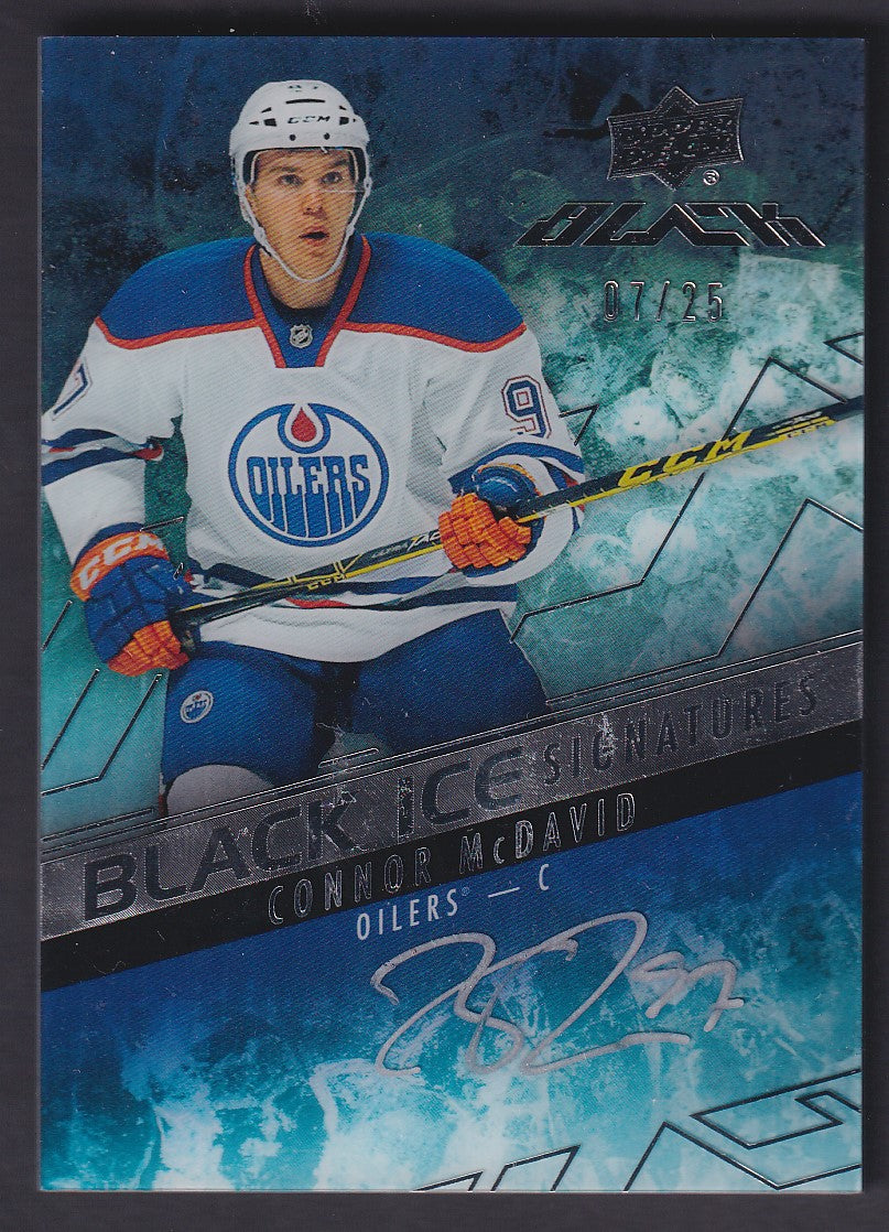 CONNOR MCDAVID - 2015 Upper Deck Black Ice Signatures Rookie Auto #BI-CM, /25