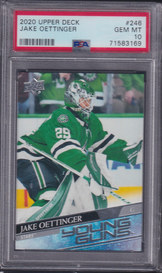 JAKE OETTINGER - 2020 Upper Deck Young Guns #246, PSA 10