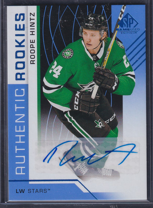 ROOPE HINTZ - 2018 SP Game Used Authentic Rookies Auto #138