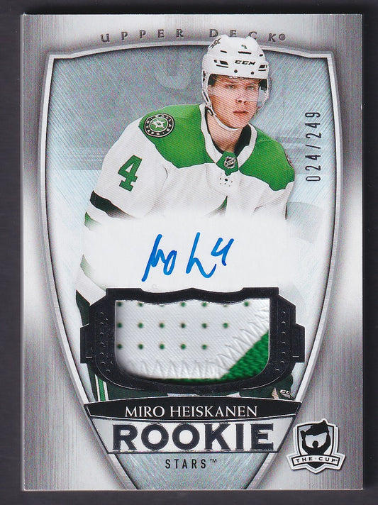 MIRO HEISKANEN - 2018 Upper Deck Cup Rookie Auto Patch #97, /249